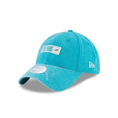 Miami Dolphins Gorra | New Era NFL Rugged Tag 9twenty Adjustable Cap Mexico - Azules